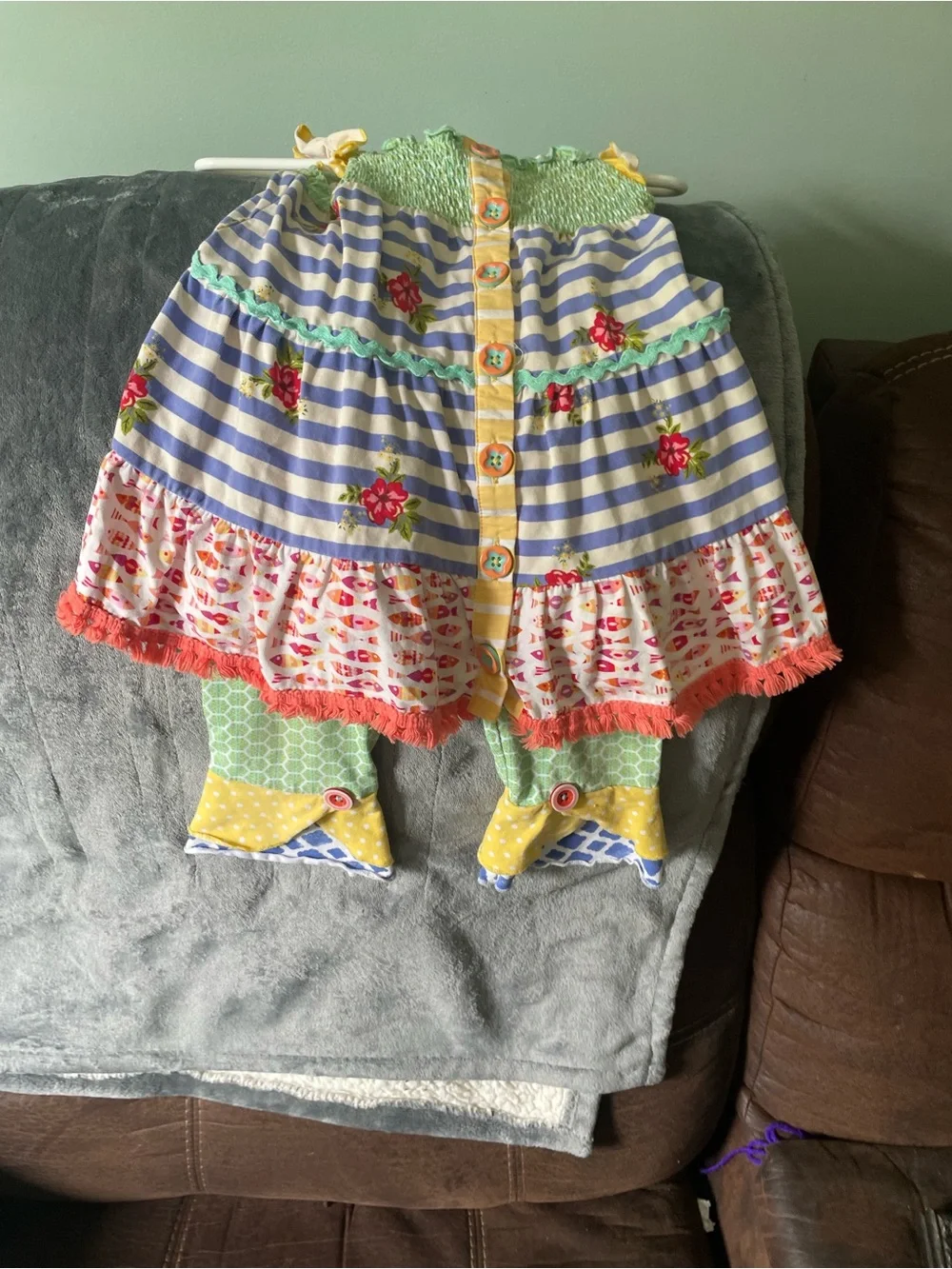 Matilda Jane Girls Matching Set with top and pants sz 18/24mths.